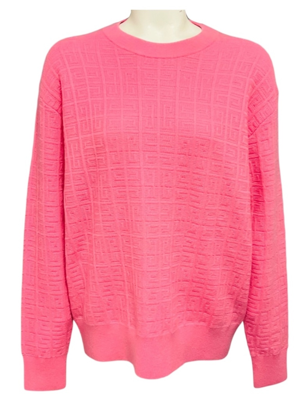 Givenchy Pink 4G Jacquard Knit Motif Jumper